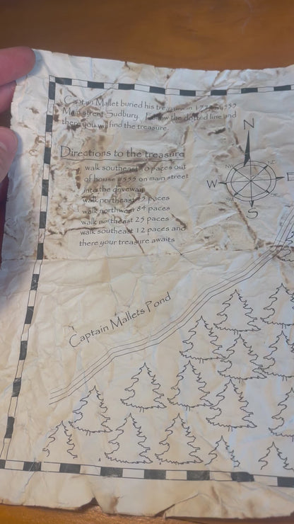 Custom Treasure Map - Includes Treasure Chest